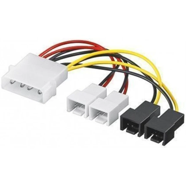 Адаптер живлення для вентилятора Goobay 4-pin – 3-pin 5V (4040849936326)