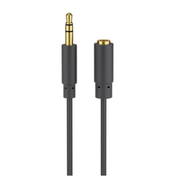 Подовжувач аудіо Goobay 3,5 мм mini-jack 5 м Black (4040849971228)