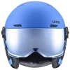 Гірськолижний шолом дитячий UVEX Rocket Jr. Visor Matte Blue (4043197340678)