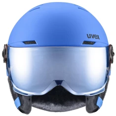 Гірськолижний шолом дитячий UVEX Rocket Jr. Visor Matte Blue (4043197340678)