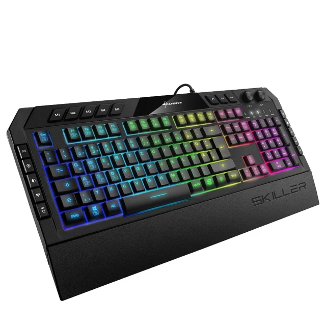 Клавіатура Trust Sharkoon Skiller SGK5 ігрова USB німецька розкладка Black (4044951020461)