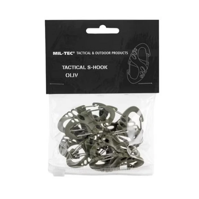 Набір карабінів MIL-TEC S-Hook Green (4046872397714)