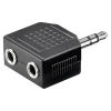 Роздільник аудіо Goobay 3.5 мм jack 1-to-2 Black (4051366111042)