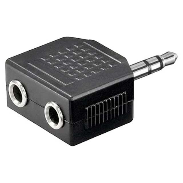 Роздільник аудіо Goobay 3.5 мм jack 1-to-2 Black (4051366111042)