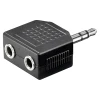 Роздільник аудіо Goobay 3.5 мм jack 1-to-2 Black (4051366111042)
