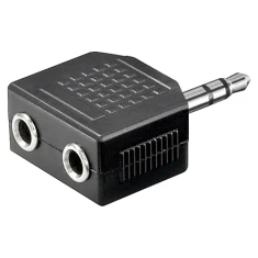 Роздільник аудіо Goobay 3.5 мм jack 1-to-2 Black (4051366111042)