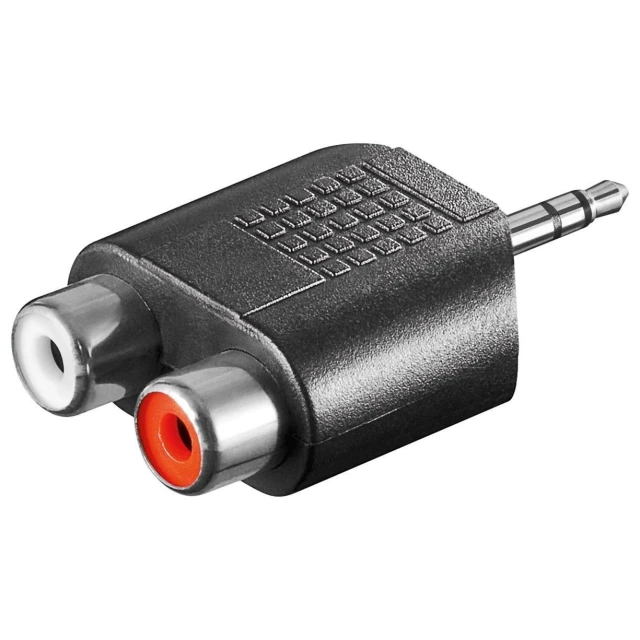 Аудіоадаптер Goobay 3.5 mm Jack to 2x RCA (4051366116047)