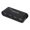 USB-хаб LogiLink USB 2.0 4 порти з блоком живлення Black (4052792004410)