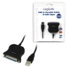 Адаптер LogiLink USB-A на LPT DB25 1,8 м (4052792005738)