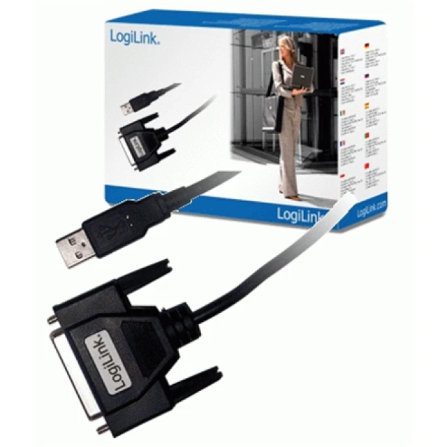 Адаптер LogiLink USB-A на LPT DB25 1,8 м (4052792005738)