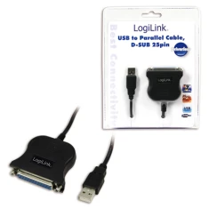Адаптер LogiLink USB-A на LPT DB25 1,8 м (4052792005738)