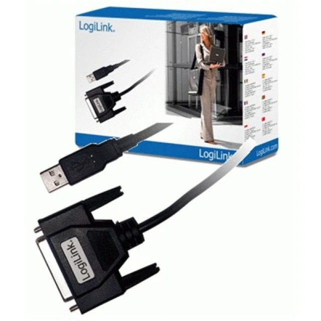 Адаптер LogiLink USB-A на LPT DB25 1,8 м (4052792005738)