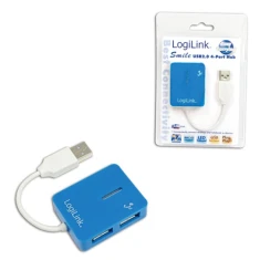 USB-хаб LogiLink 4 порти Smile Blue (4052792007817)