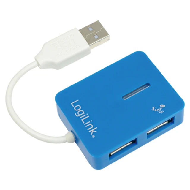 USB-хаб LogiLink 4 порти Smile Blue (4052792007817)
