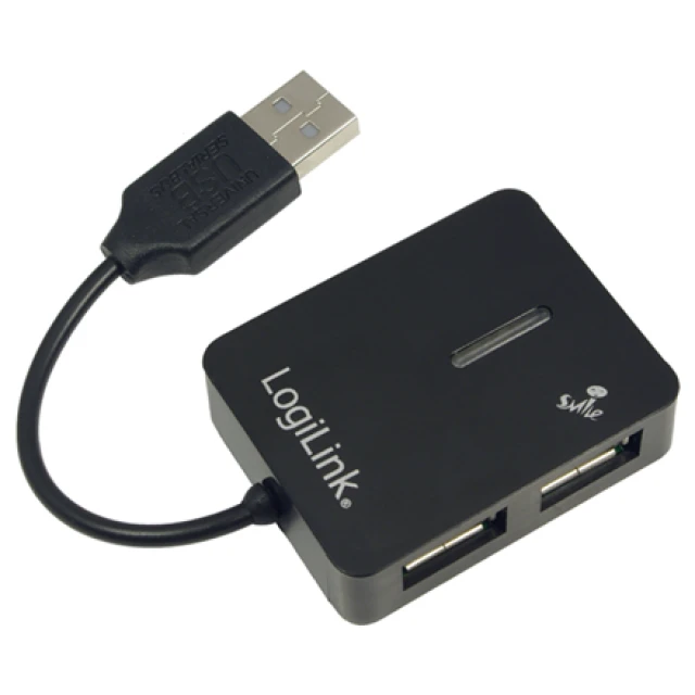 USB-хаб LogiLink USB 2.0 4 порти Black (4052792007848)