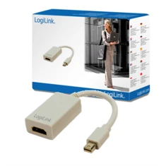 Адаптер LogiLink Mini DisplayPort на HDMI 0,1 м Grey (4052792008357)