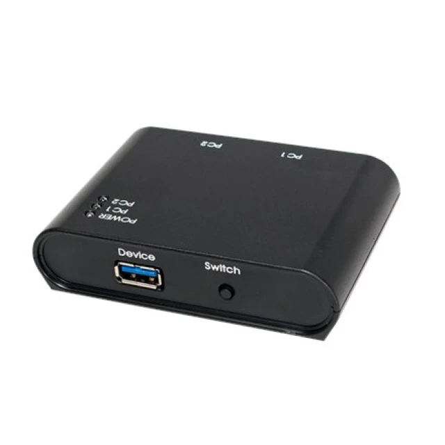 Перемикач LogiLink USB 2 порти Black (4052792030822)