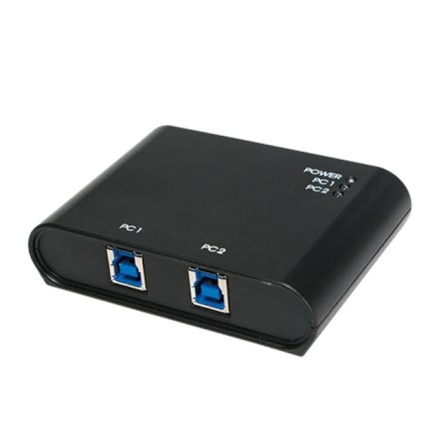 Перемикач LogiLink USB 2 порти Black (4052792030822)