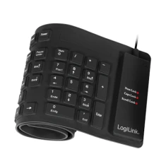 Клавіатура LogiLink ID0019A гнучка водонепроникна USB + PS/2 німецька розкладка Black (4052792038965)