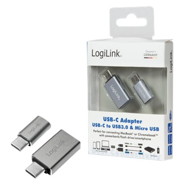 Адаптер LogiLink USB-C на USB 3.0 и Micro-USB AU0040 (4052792041811)
