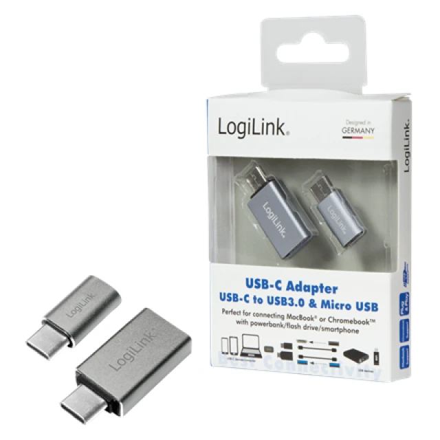 Адаптер LogiLink USB-C на USB 3.0 и Micro-USB AU0040 (4052792041811)