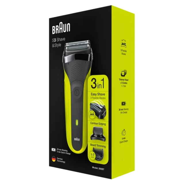 Електробритва Braun 300BT Shave&Style 30 хв Black (4210201276357)