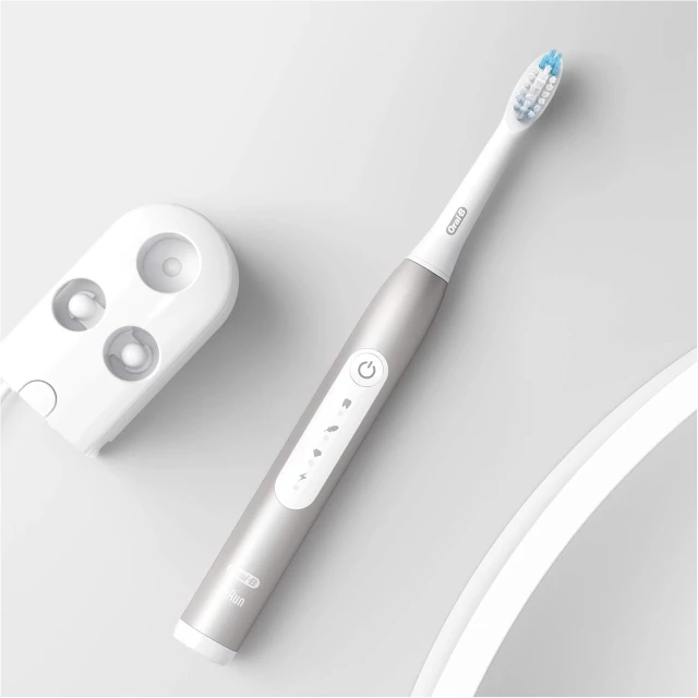 Електрична зубна щітка Oral-B Pulsonic Slim Luxe 4000 Sonic 3 режими Platinum (4210201305644)
