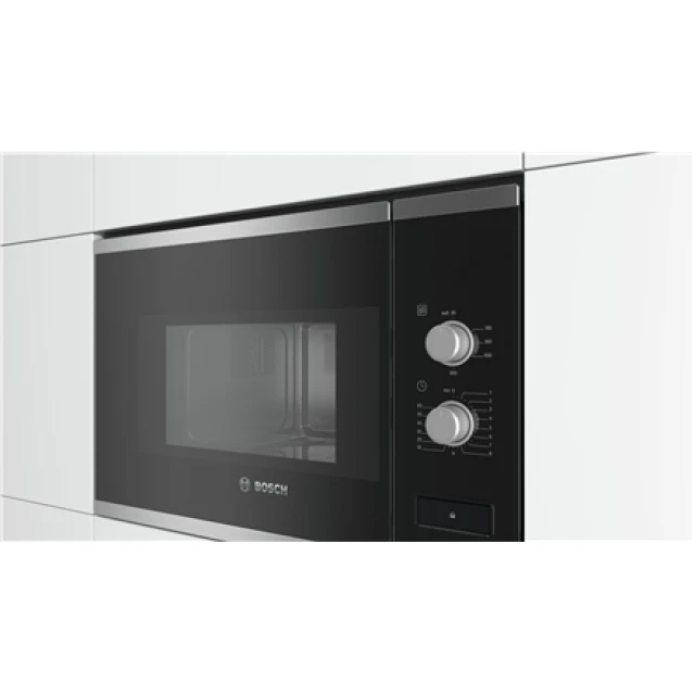 Мікрохвильова піч Bosch BFL520MS0 вбудована 20 л 800 Вт Silver (4242005038701)