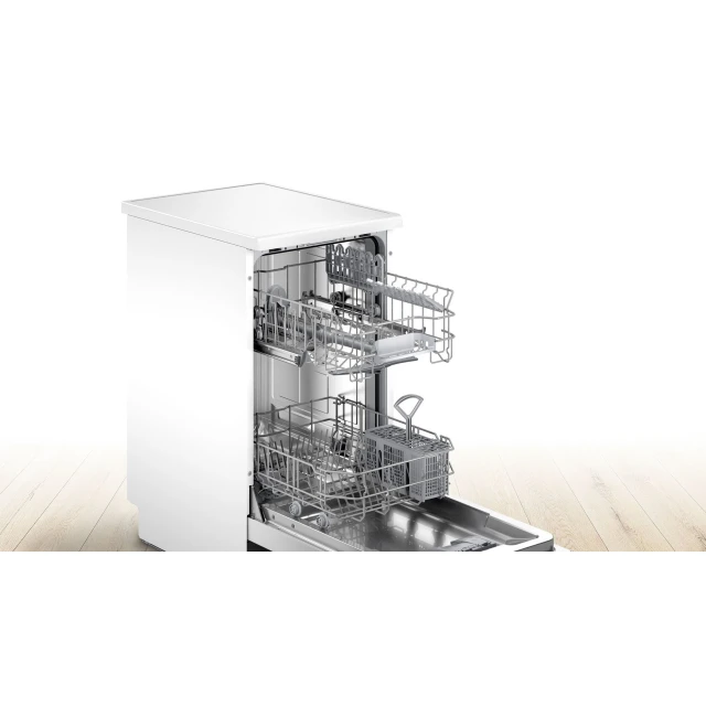 Посудомийна машина окремостояча Bosch 45 см SPS2IKW10E Serie 2 клас B 9 комплектів ExtraDry AquaStop White (4242005229406)