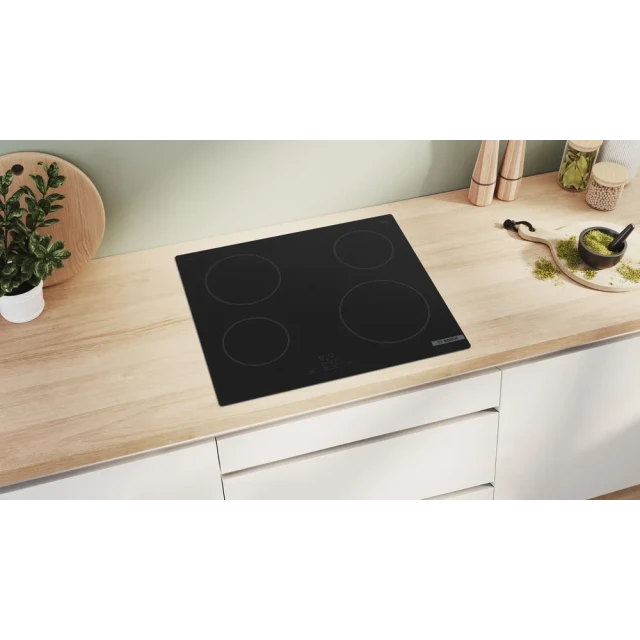 Варильна панель Bosch PKE61RBA2E електрична 4 зони Black (4242005280391)