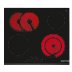 Варильна поверхня Bosch PKN631FP2E Serie 4 60 см 4 зони PowerBoost таймер Black безрамкова (4242005280667)