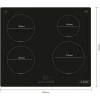 Варочная поверхность Bosch PUE611BB5E индукционная 4 зоны сенсорная Black (4242005285082)