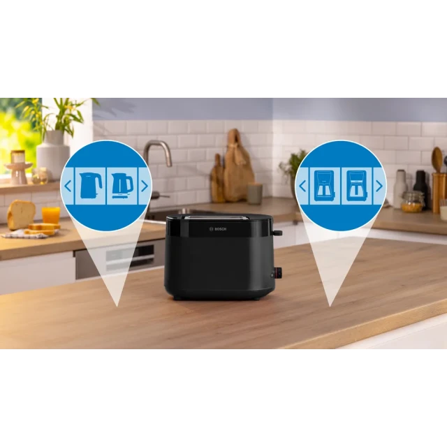 Тостер Bosch TAT2M123 MyMoment 950 Вт 2 слота Black (4242005402977)