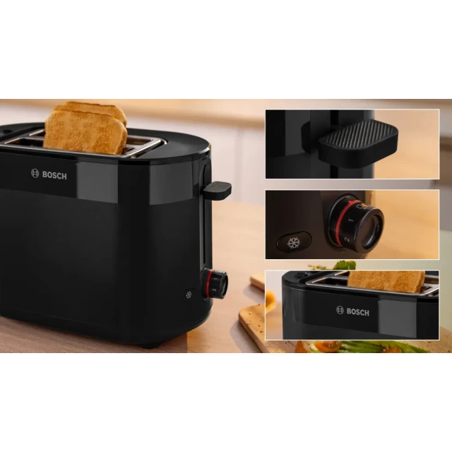 Тостер Bosch TAT2M123 MyMoment 950 Вт 2 слота Black (4242005402977)