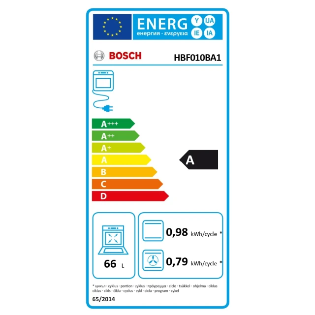 Духова шафа Bosch HBF010BA1 66 л Black (4242005528912)