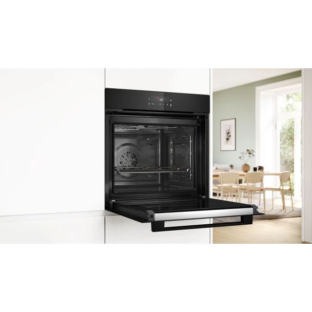 Духова шафа Bosch HBA571BB4 Serie 2 71 л піроліз AutoPilot 10 конвекція 3D Black (4242005543762)