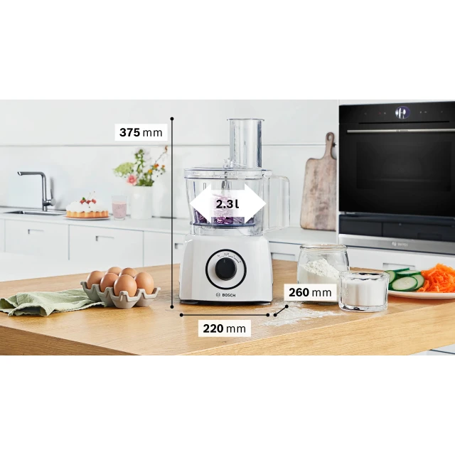 Кухонний комбайн Bosch MCM3230W MultiTalent 3 800 Вт 2.3 л White (4242005546138)
