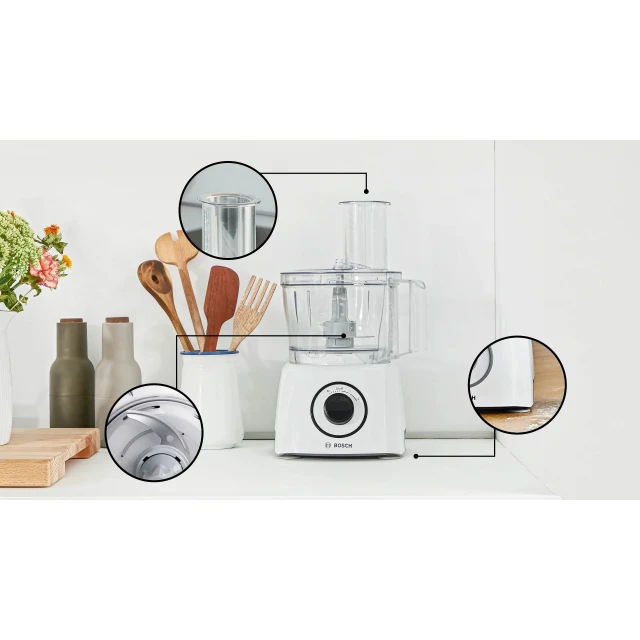 Кухонний комбайн Bosch MCM3230W MultiTalent 3 800 Вт 2.3 л White (4242005546138)