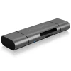 Зовнішній картрідер Raidsonic Icy Box IB-CR200-C SD/microSD USB 2.0 Type-C та Type-A OTG Anthracite (4250078164029)