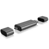 Зовнішній картрідер Raidsonic Icy Box IB-CR200-C SD/microSD USB 2.0 Type-C та Type-A OTG Anthracite (4250078164029)