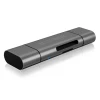 Зовнішній картрідер Raidsonic Icy Box IB-CR200-C SD/microSD USB 2.0 Type-C та Type-A OTG Anthracite (4250078164029)