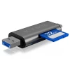 Зовнішній картрідер Raidsonic Icy Box IB-CR200-C SD/microSD USB 2.0 Type-C та Type-A OTG Anthracite (4250078164029)