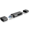Зовнішній картрідер Raidsonic Icy Box IB-CR200-C SD/microSD USB 2.0 Type-C та Type-A OTG Anthracite (4250078164029)