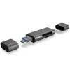 Зовнішній картрідер Raidsonic Icy Box IB-CR200-C SD/microSD USB 2.0 Type-C та Type-A OTG Anthracite (4250078164029)