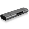 Зовнішній картрідер Raidsonic Icy Box IB-CR200-C SD/microSD USB 2.0 Type-C та Type-A OTG Anthracite (4250078164029)
