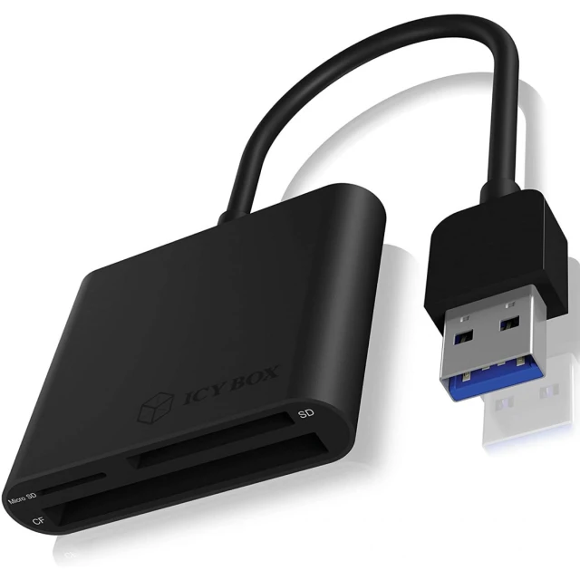 Зовнішній картрідер Raidsonic Icy Box IB-CR301-U3 USB 3.0 3 слоти CF/SD/microSD (4250078166740)