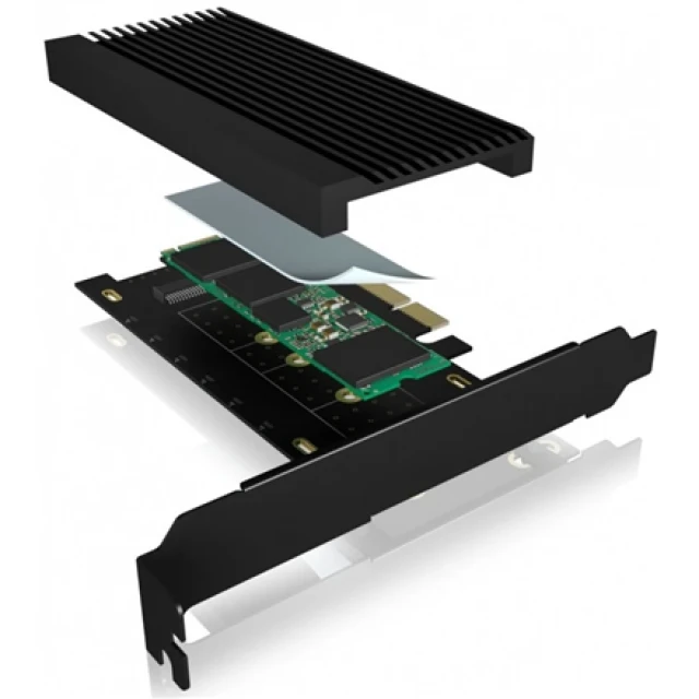 Адаптер Raidsonic ICY BOX IB-PCI208-HS M.2 на PCIe 4.0 x4 Black (4250078171669)