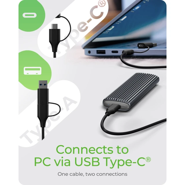 Зовнішній корпус Raidsonic для SSD ICY BOX IB-1808MCT-CU31 M.2 NVMe/SATA USB Type-C (4250078174608)