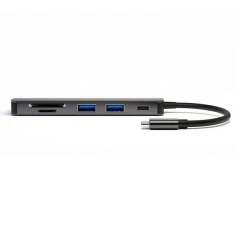 Хаб 4smarts 6в1 DeX Function 2xUSB-A 3.0/USB-C/HDMI/SD/MicroSD Grey (468782)