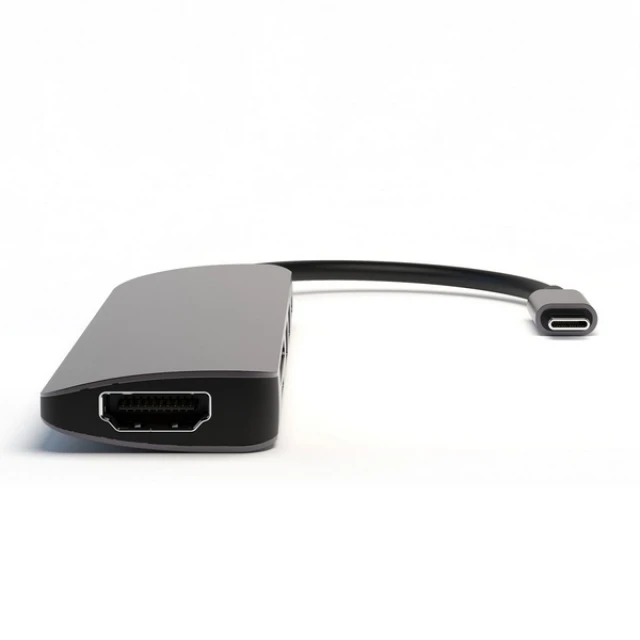 Хаб 4smarts 6в1 DeX Function 2xUSB-A 3.0/USB-C/HDMI/SD/MicroSD Grey (468782)